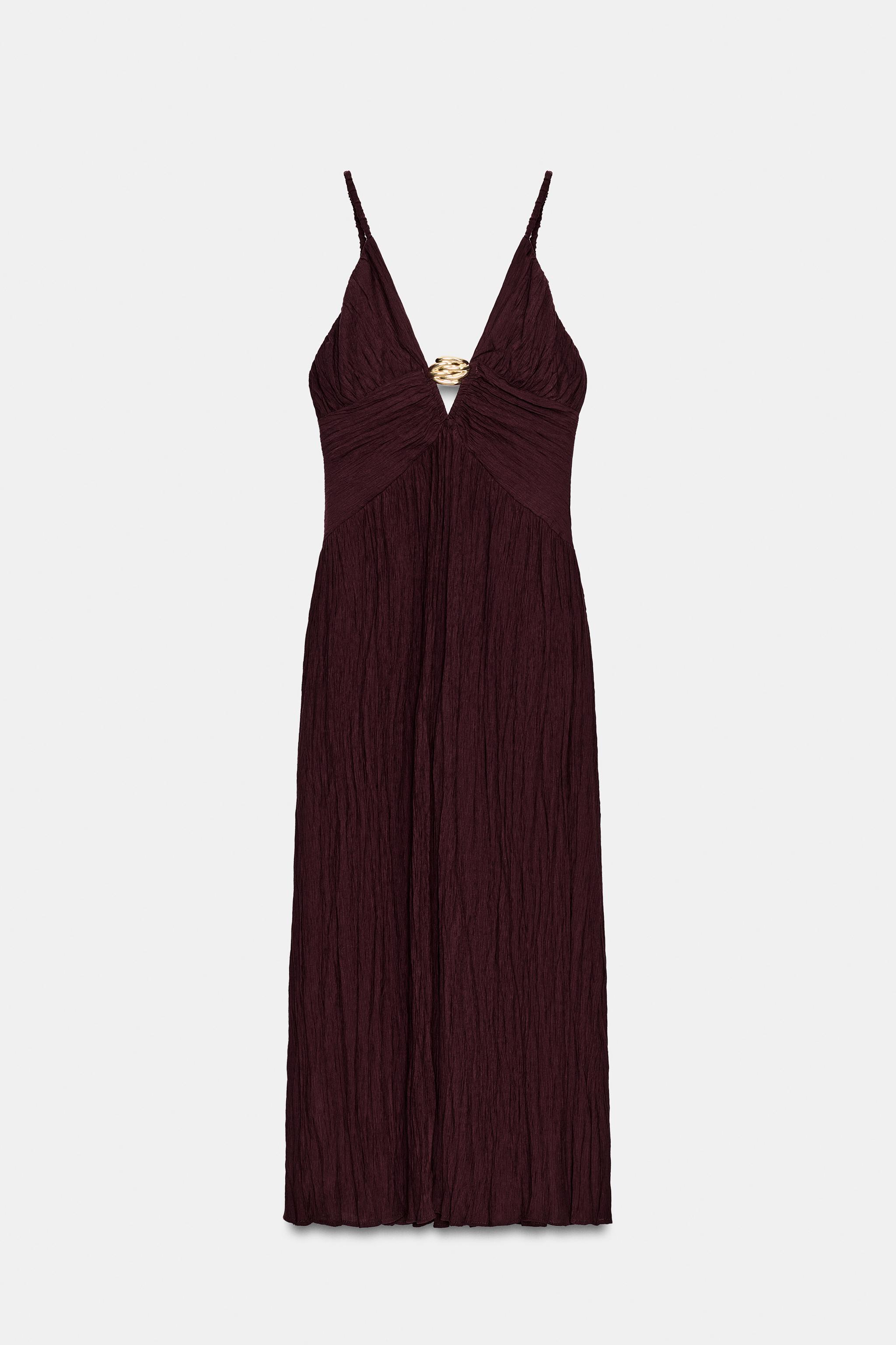 GOLD-TONE HARDWARE MIDI DRESS